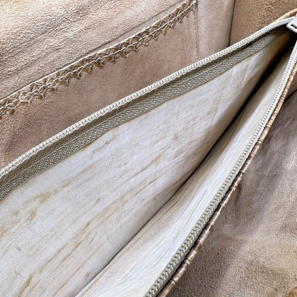 Vntg 70's Pierre Cardin Tan Brown Cobra Snakeskin Leather HandBag Clutch Purse - Picture 12 of 12